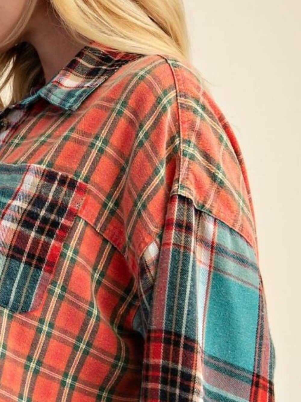 NWT Super Soft Easel Mixed Button Down Shirt - Picture 4 of 16